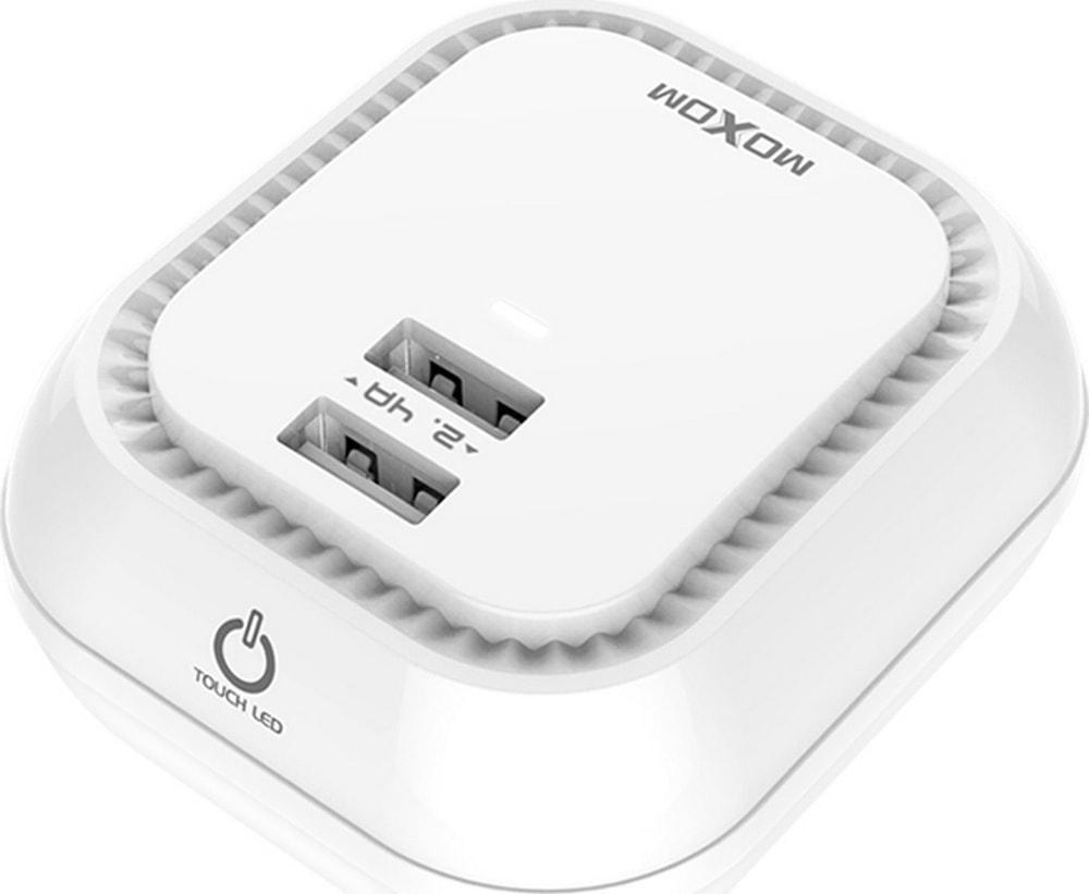 Зарядное устройство Moxom KH-64Y 2 USB кабель microUSB 2,4A White (34901)
