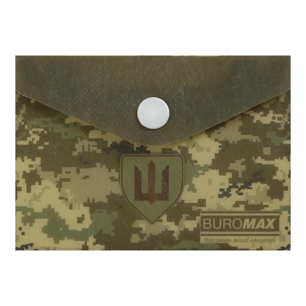 Папка-конверт Buromax Military на кнопке A7 полипропилен Зеленый (BM.3923-04)