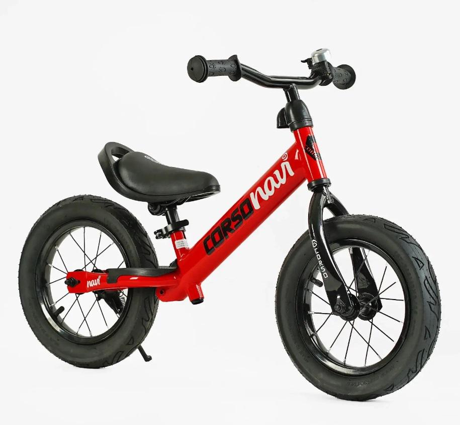 Біговел Corso Navi сталева рама колеса 12" підставка для ніг Червоний (NV-12306)