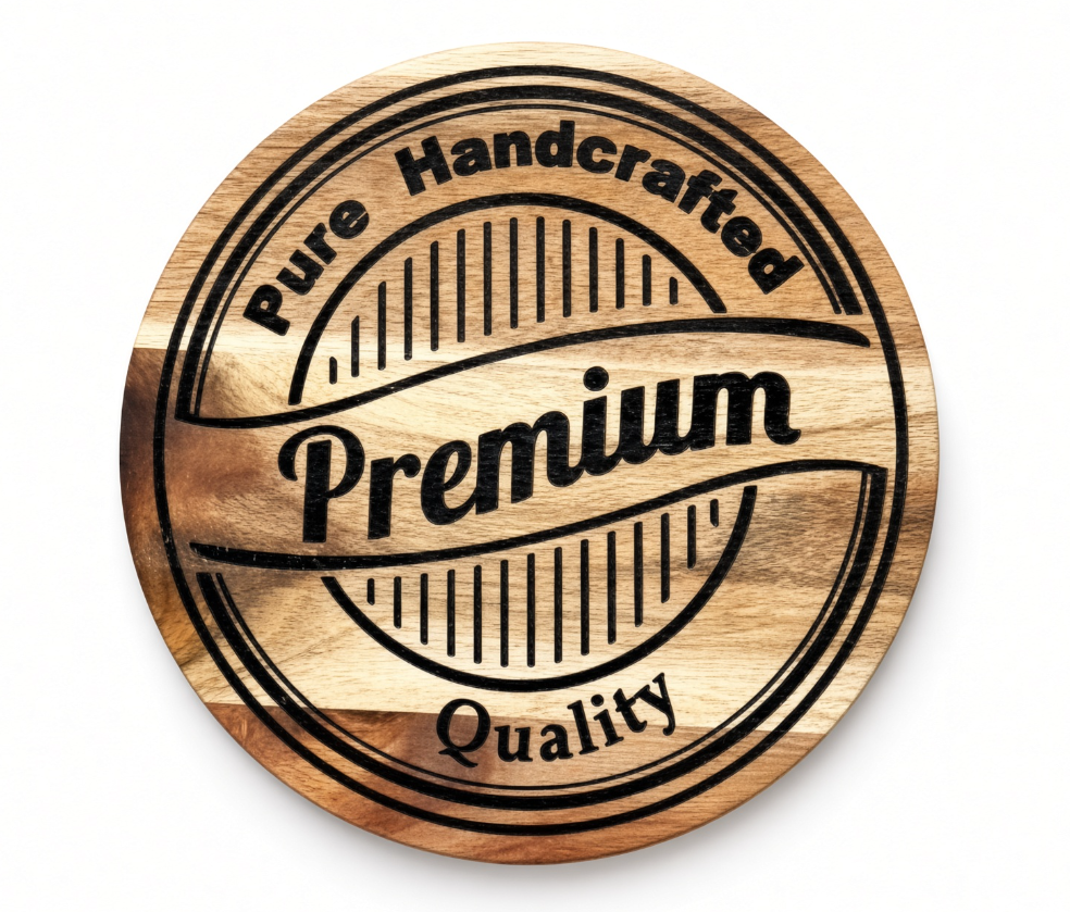 Доска разделочная Premium Quality для приготовления еды круглая акация 20x20x1,5 см (snt00037)