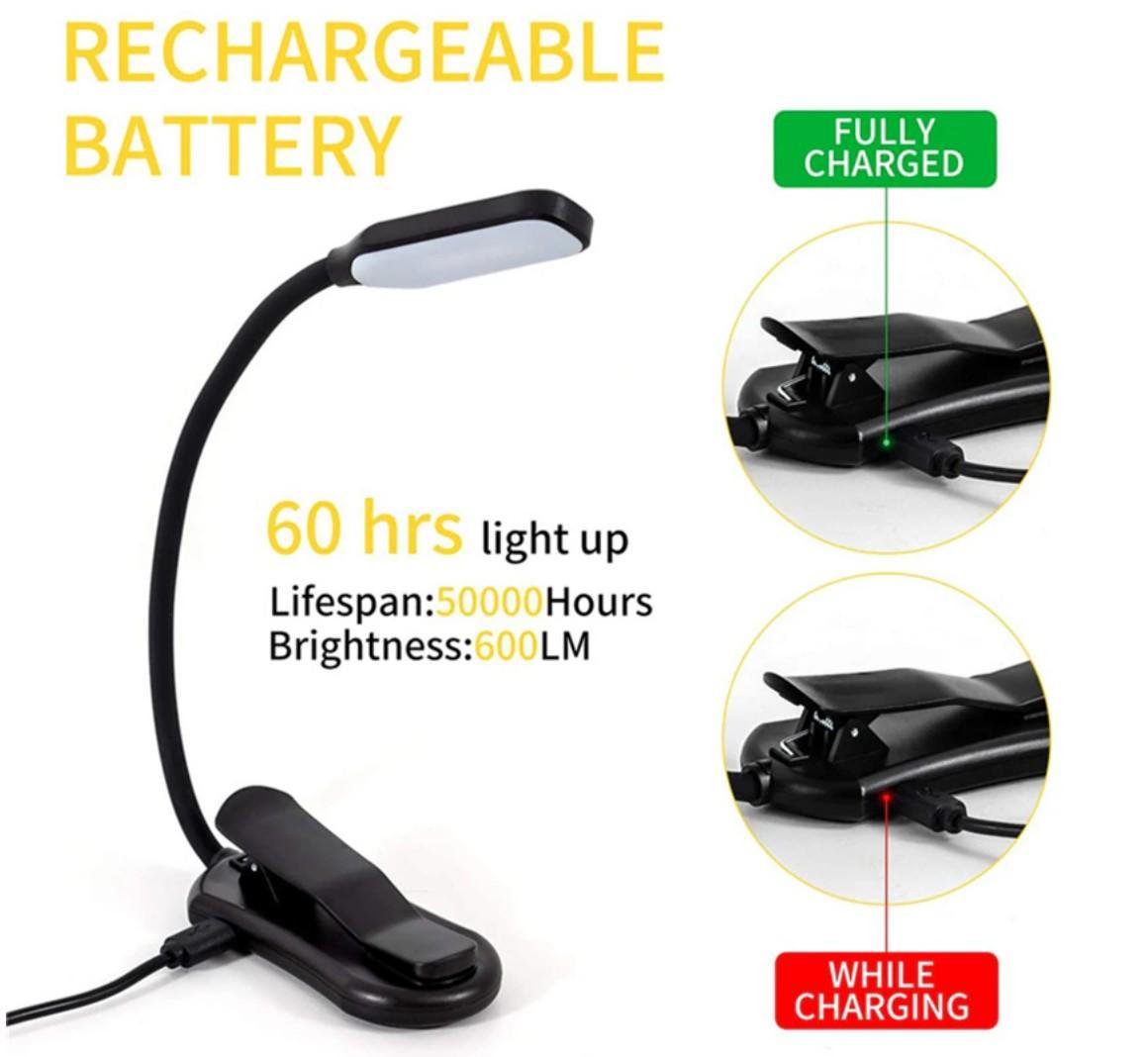 Лампа для чтения книг 7 светодиодов и 3х-уровневым освещением 360-7 - фото 4 Лампа для чтения книг 7 светодиодов и 3х-уровневым освещением 360-7 - фото 4