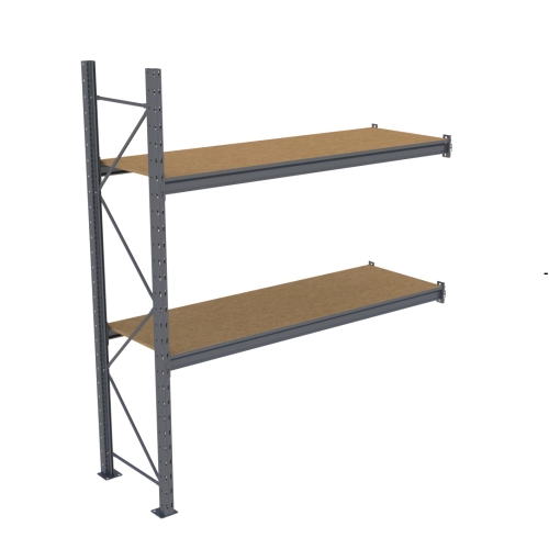 Стелаж Modern-Expo Mini Rack з полицями ДСП приставна секція 2 рівні 2584х1850х615 мм (3-3-77)