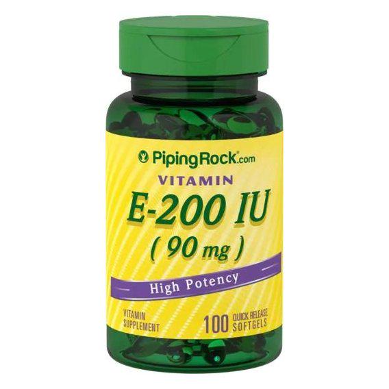 Витамин E Piping Rock Vitamin E 200 IU 100 Softgels