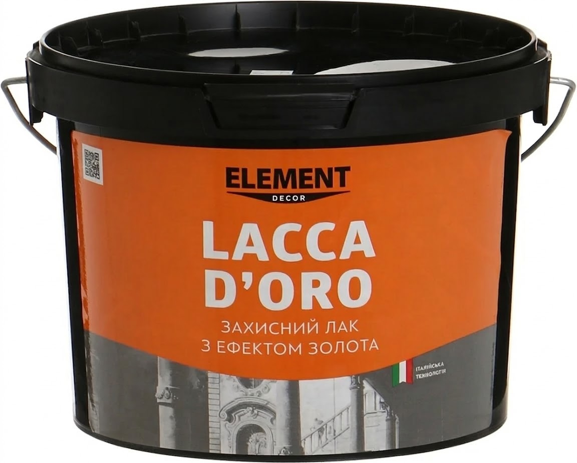 Лак защитный Element Decor Lacca d`oro с эффектом золота 1 л