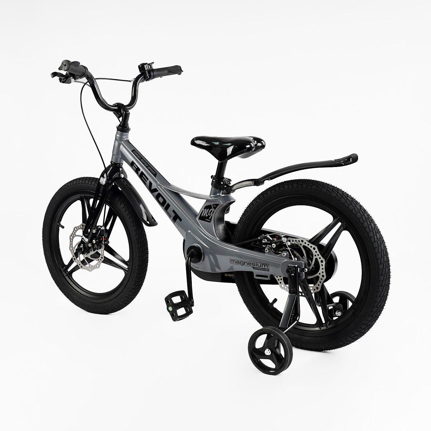 Велосипед двухколесный Corso Revolt 18" детский магниевый Серый - фото 3 Велосипед двухколесный Corso Revolt 18" детский магниевый Серый - фото 3