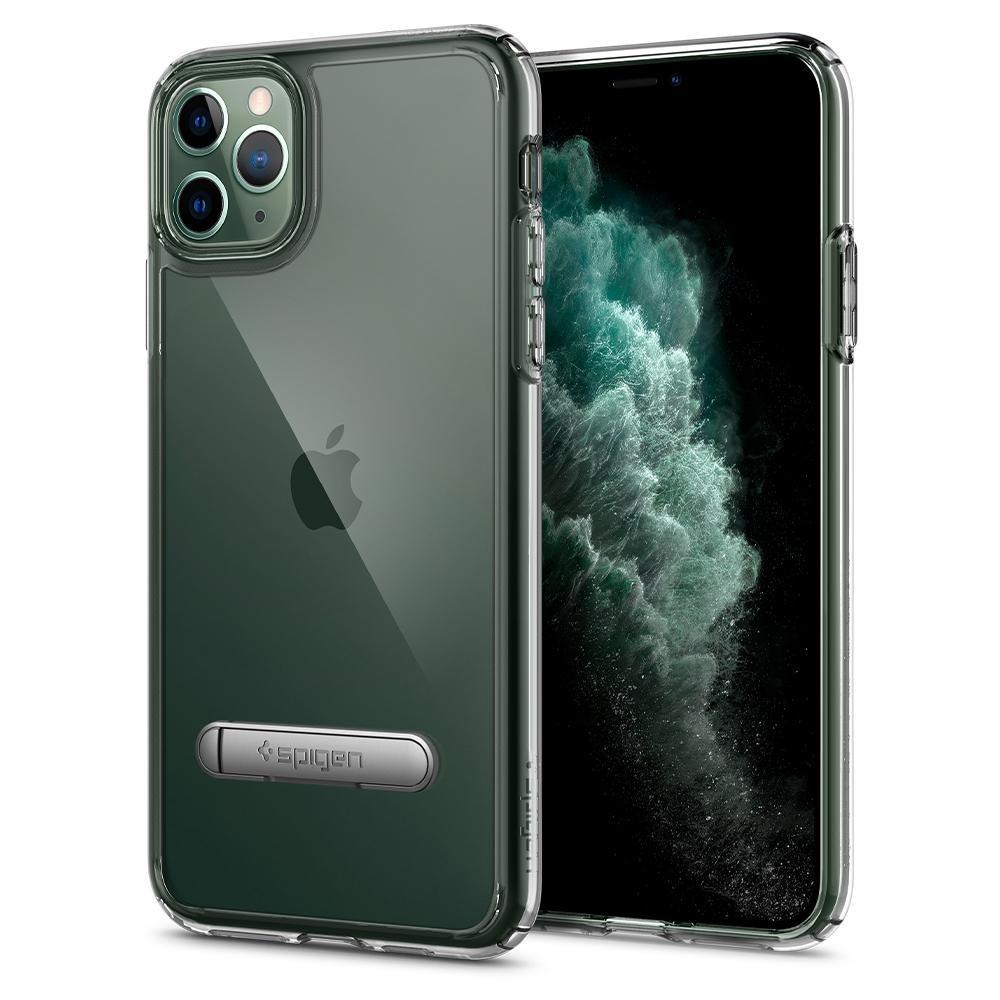 Чехол прозрачный с подставкой Spigen Ultra Hybrid S для Iphone 11 Pro Max Crystal Clear Чехол прозрачный с подставкой Spigen Ultra Hybrid S для Iphone 11 Pro Max Crystal Clear