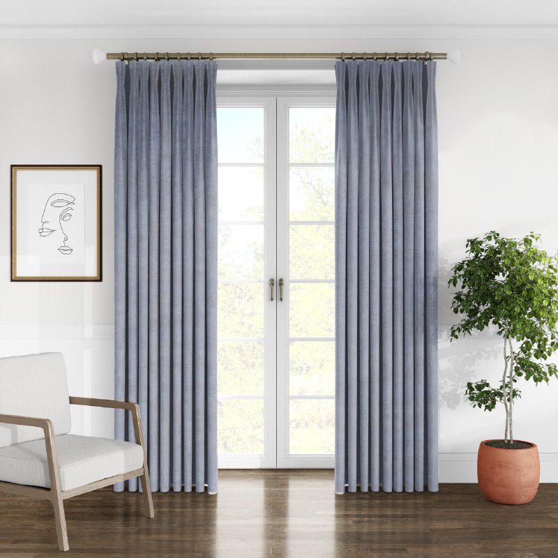 Штора микровелюр на тесьме 6 см 200х260 см Cерый - фото 1 Штора микровелюр на тесьме 6 см 200х260 см Cерый - фото 1