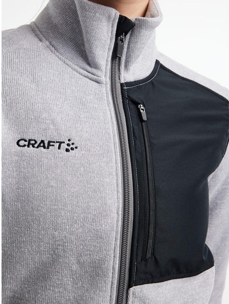 Женская куртка CRAFT ADV Explore Heavy Fleece 1912219-950999 M Grey Melange/Black - фото 4