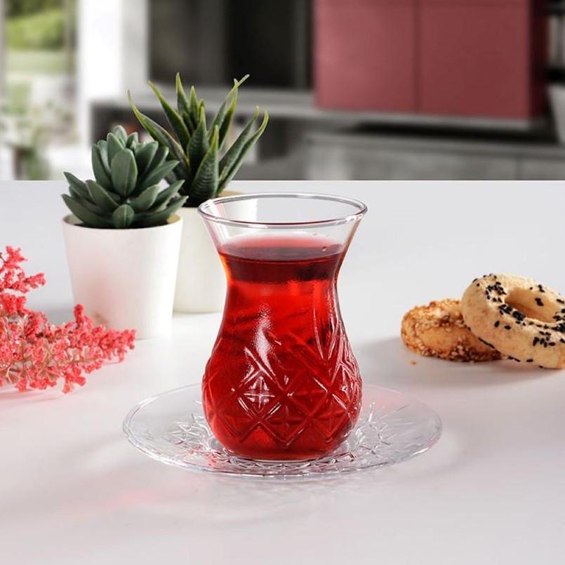 Склянки армуди з блюдцями Pasabahce TIMELESS 170 мл 6 шт. (96992)