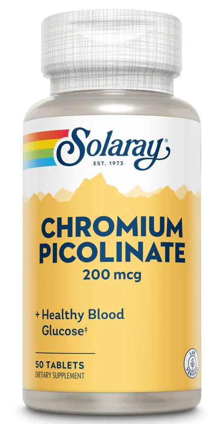Хром Пиколинат Solaray Chromium Picolinate 200 мкг 50 таблеток