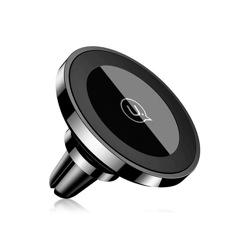 Тримач магнітний USAMS US-CD44 з бездротовою зарядкою 10 W Чорний