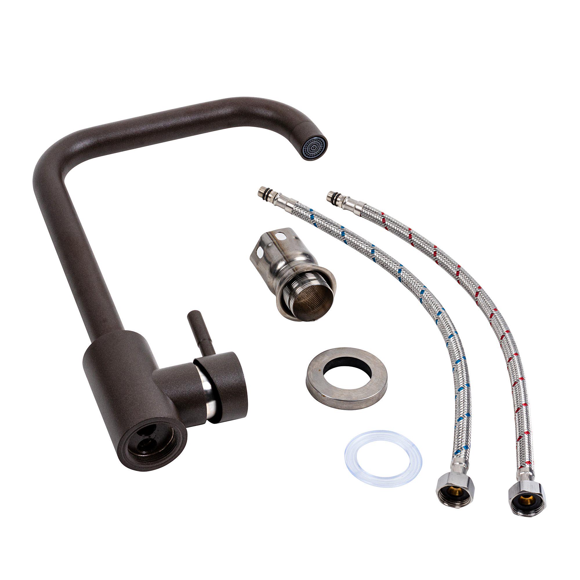 Смеситель кухонный Platinum NS02B Темная скала (3008B-NA) - фото 2 Смеситель кухонный Platinum NS02B Темная скала (3008B-NA) - фото 2