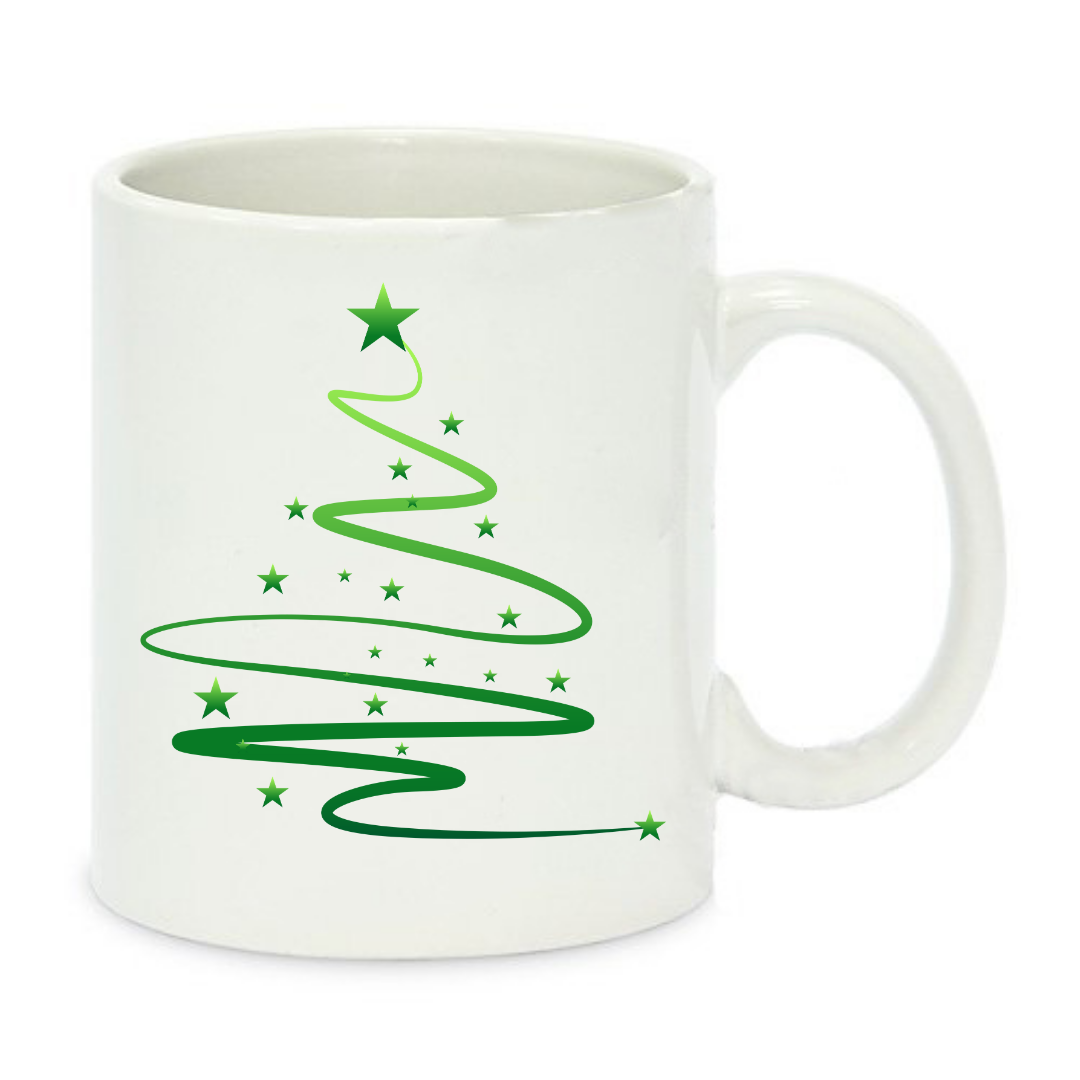 Чашка с принтом Елка 330 мл Белый (001196)