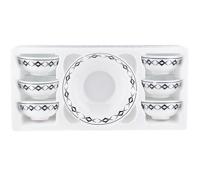 Набор салатников SNT Графика 1 шт. D20 см 6 шт. D11,2 см (MSN-30056-16007)