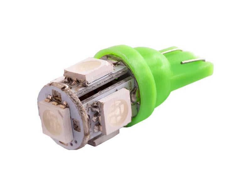 Автомобильная лампа светодиодная LEDUA T10-5050-5 SMD 12V Зеленый (163) Автомобильная лампа светодиодная LEDUA T10-5050-5 SMD 12V Зеленый (163)