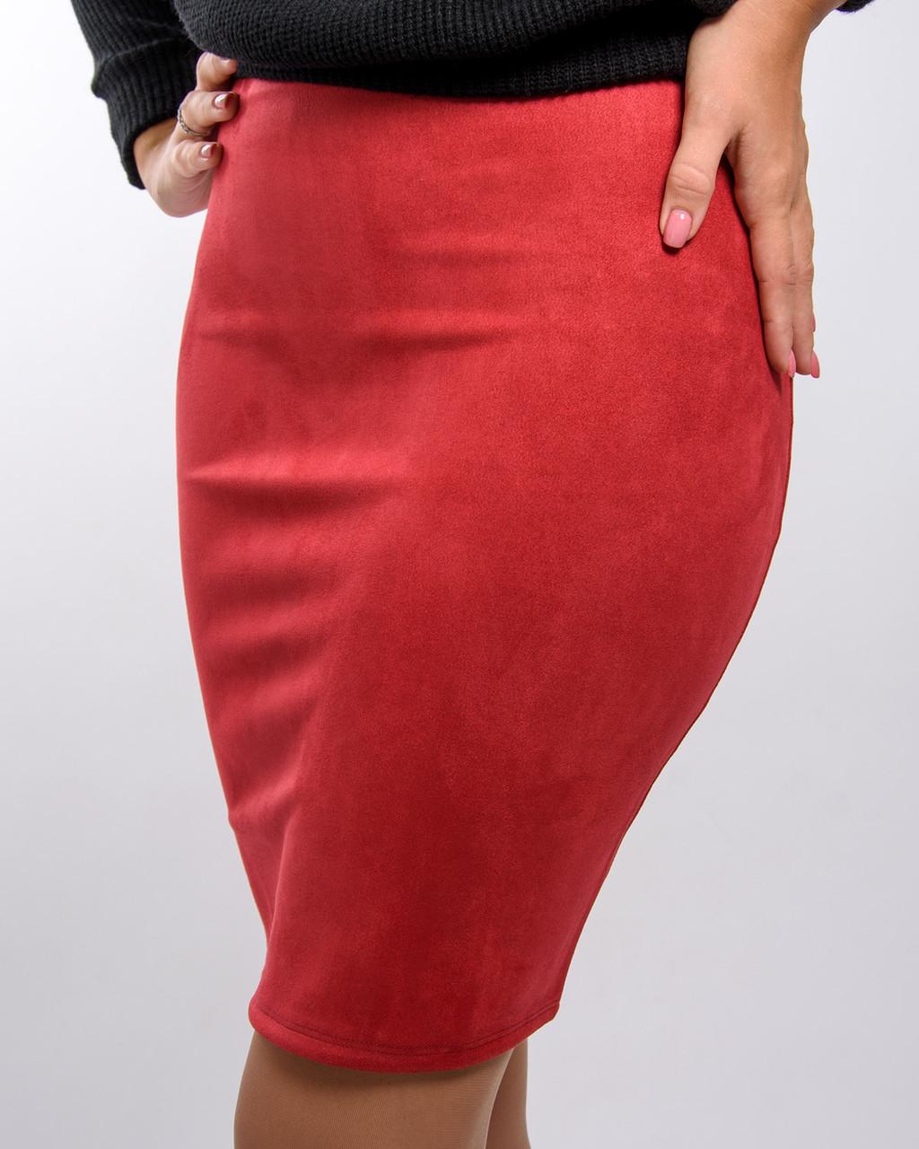 Юбка замшевая 0088-1 M Red - фото 5 Юбка замшевая 0088-1 M Red - фото 5