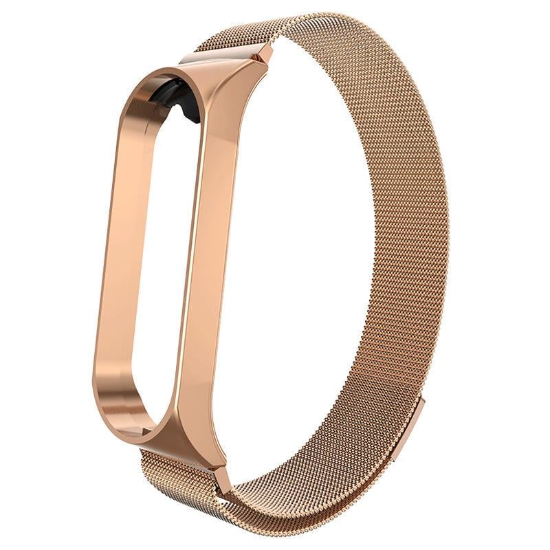 Ремешок для смарт-браслетов Milanese Youth металлический для Xiaomi Mi Band 4/3 Золотой (2209P)