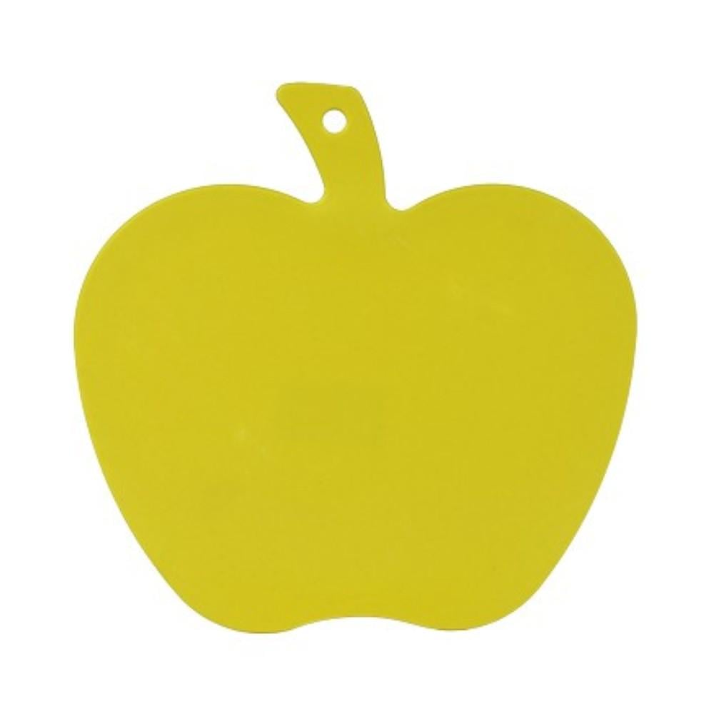 Доска кухонная Stenson Яблоко пластиковое 24х24 см Желтый (R17268)