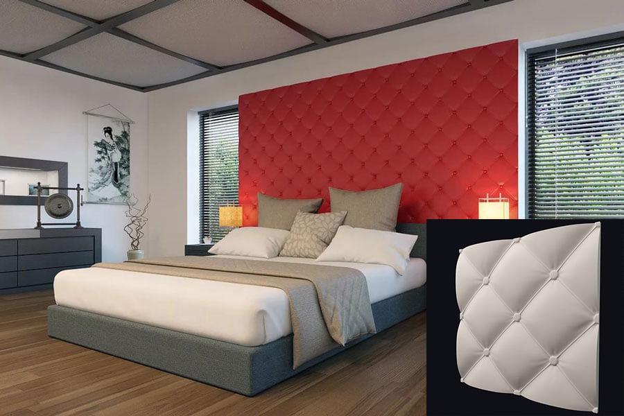 3D-панель гіпсова для стін Шкіра під фарбування 500x500x30 мм Білий (30642010) - фото 5