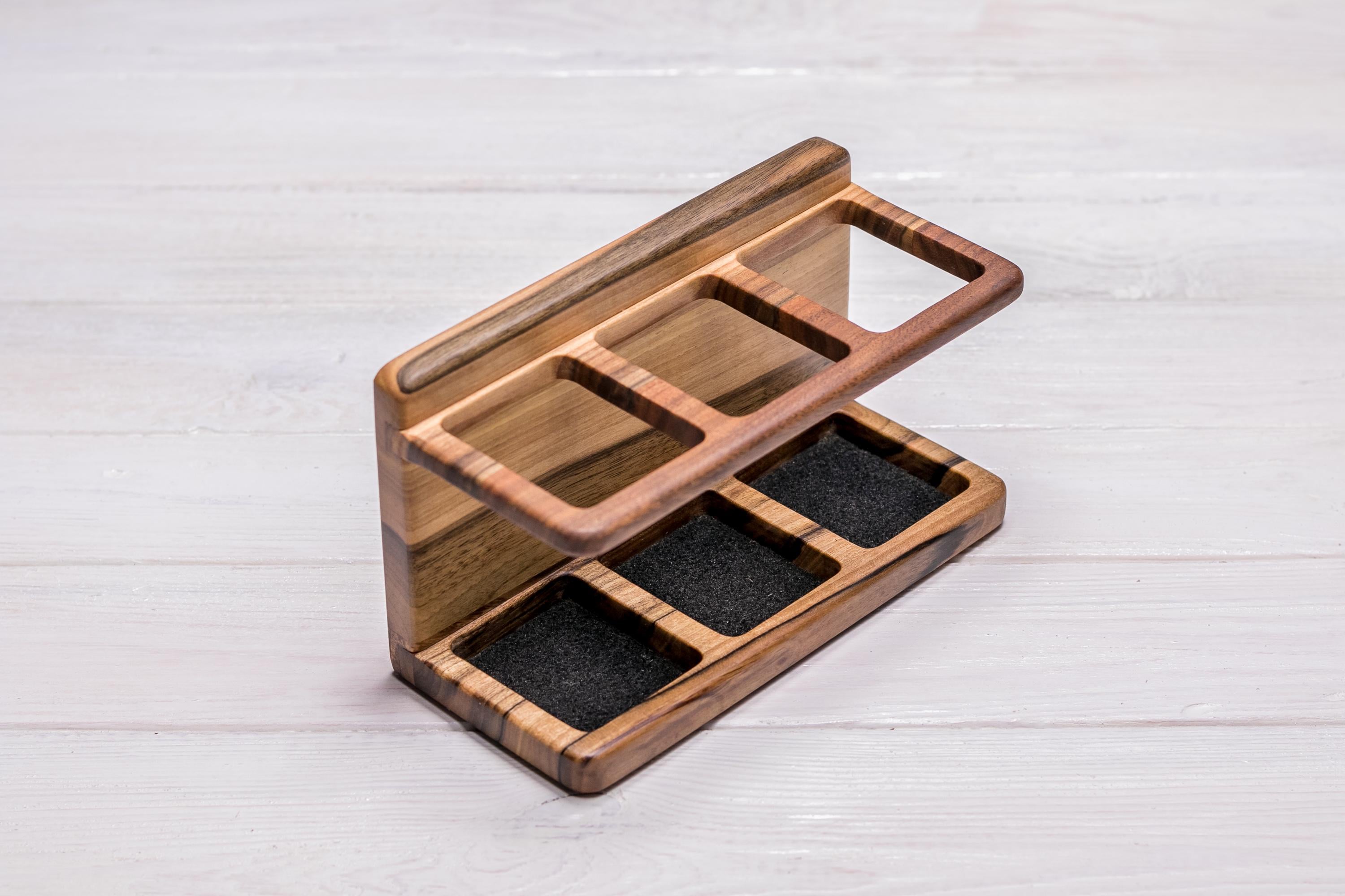 Настольная косметичка-подставка EcoWalnut для кисточек косметики Make-up (EW-28.2)