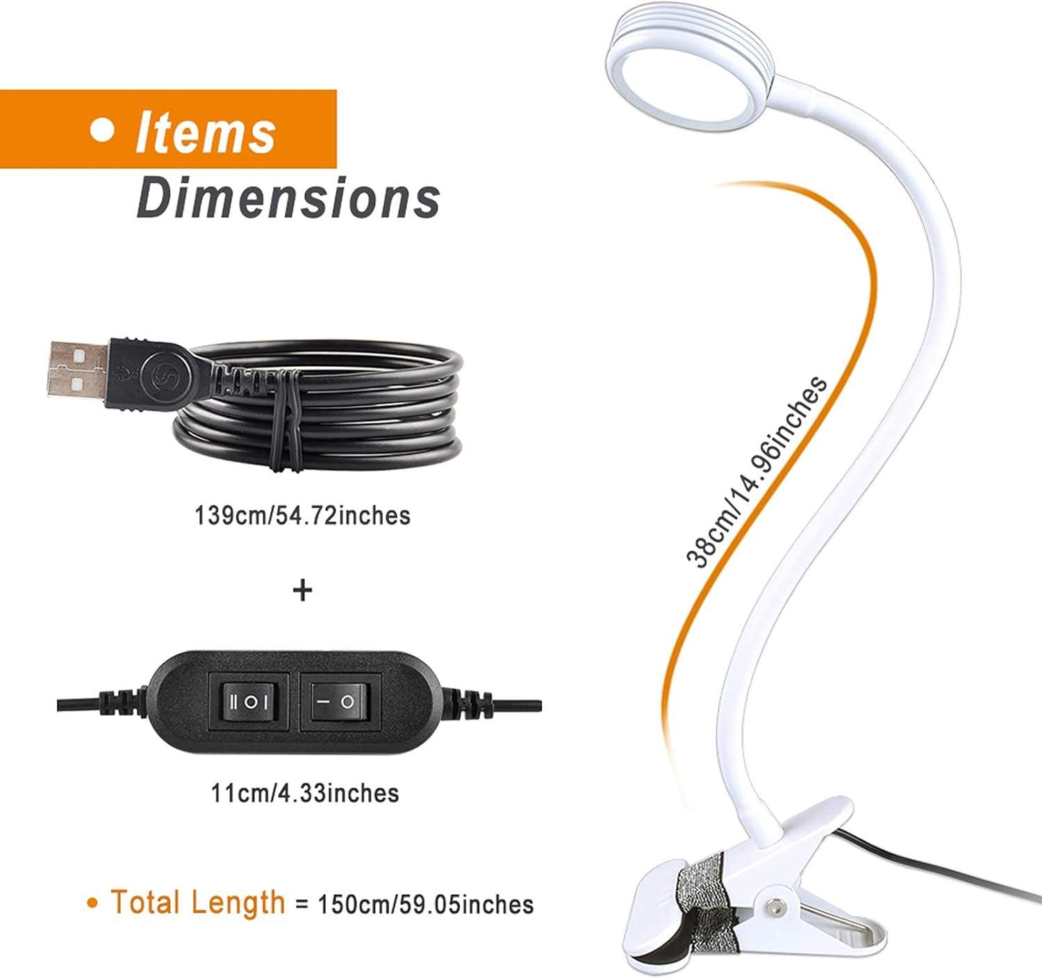 Настольная гибкая лампа LEPOWER LED Clip Desk Lamp White - фото 8 Настольная гибкая лампа LEPOWER LED Clip Desk Lamp White - фото 8