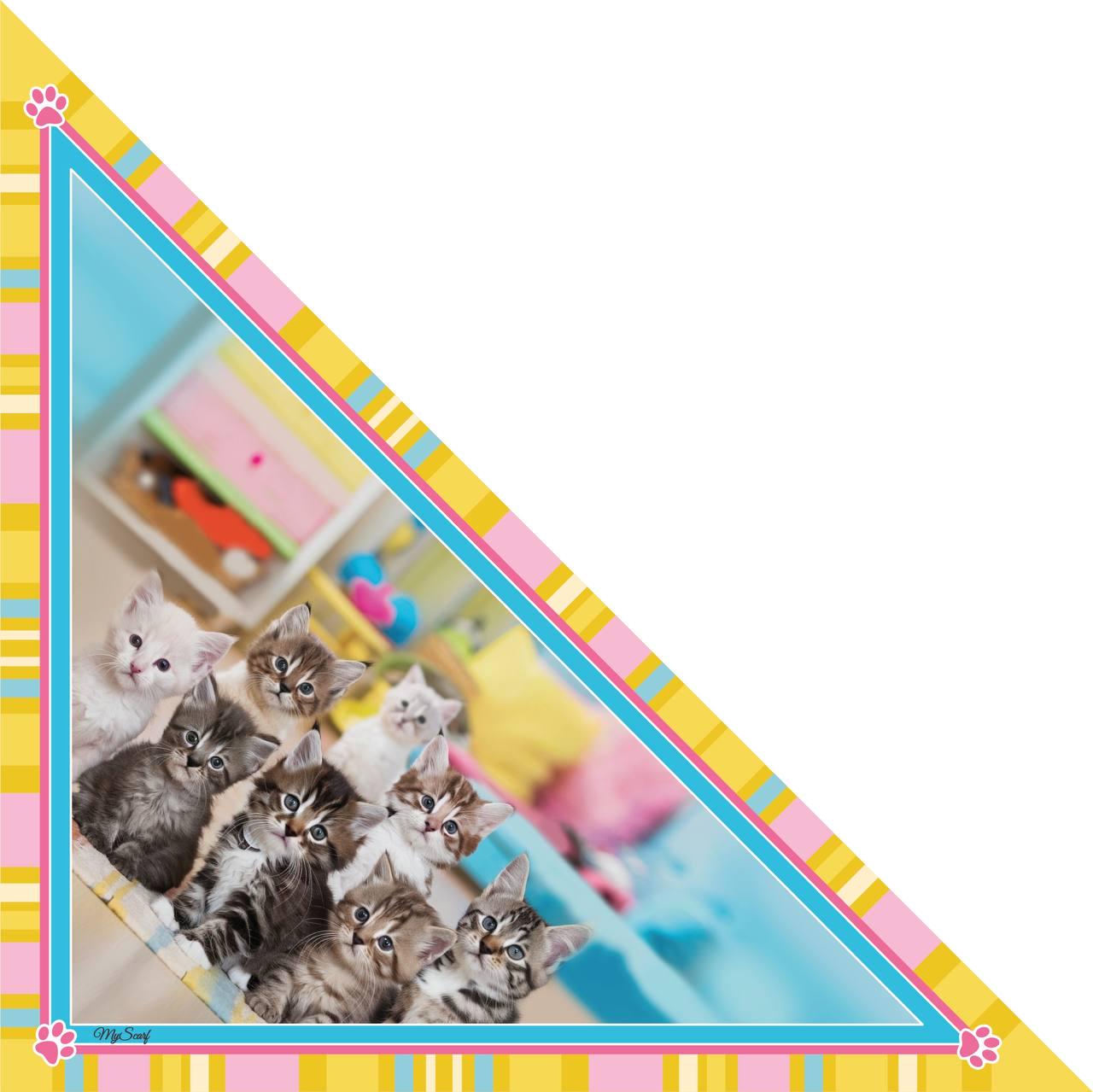 Косынка дизайнерская Myscarf Милые котята принт 3D (18012060)