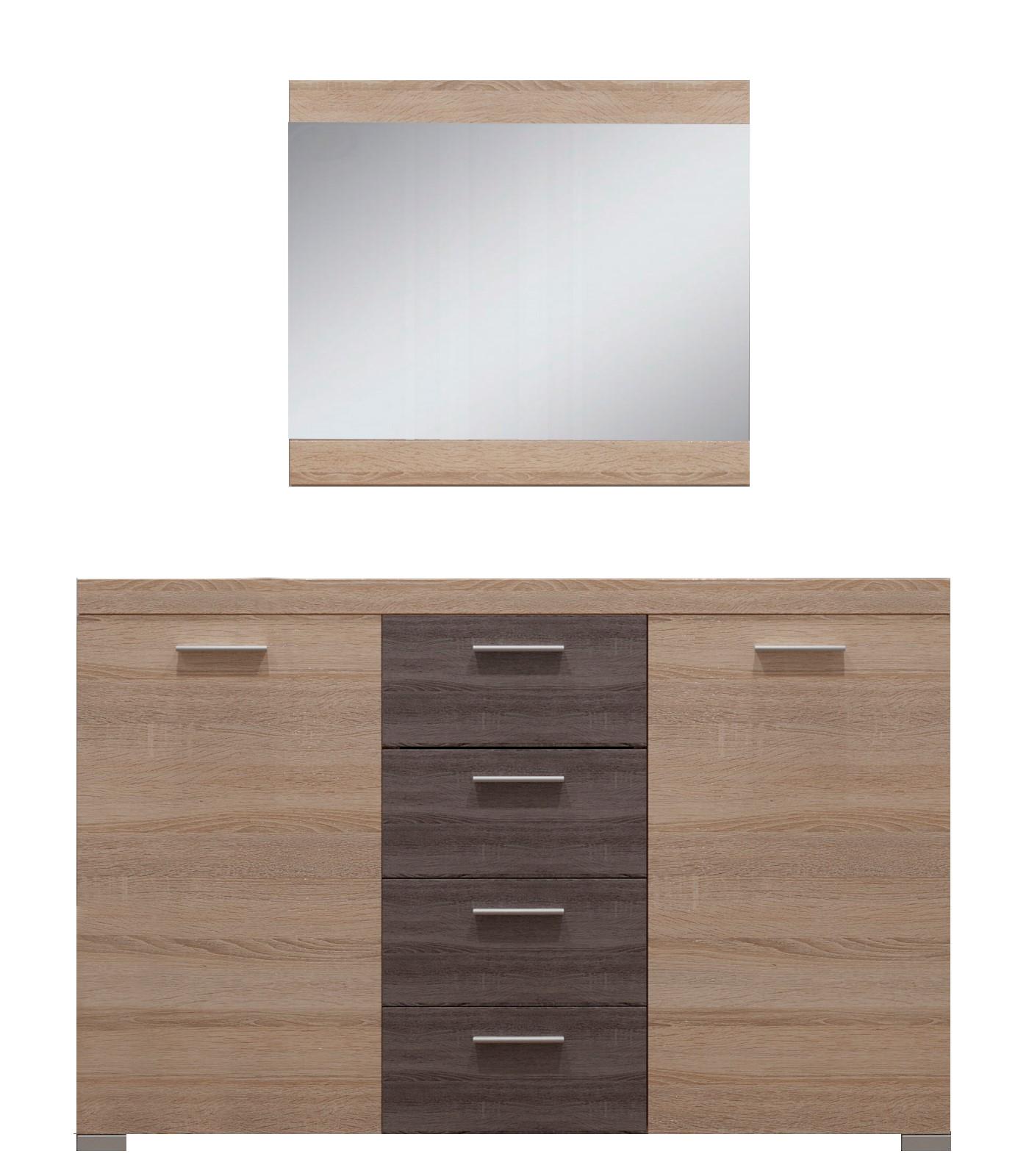 Комод Еверест К-7 Британия/Зеркало Британия Сонома/Трюфель (DTM-2654) - фото 2 Комод Еверест К-7 Британия/Зеркало Британия Сонома/Трюфель (DTM-2654) - фото 2