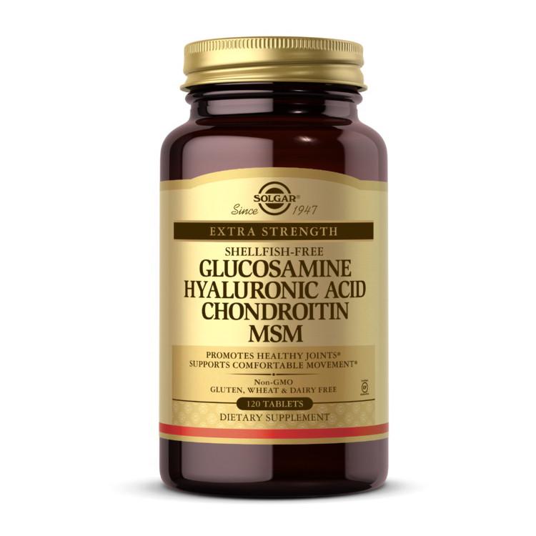 Комплекс для суглобів і зв'язок Solgar Glucosamine Hyaluronic Acid Chondroitin MSM 120 капс. (11309-01)