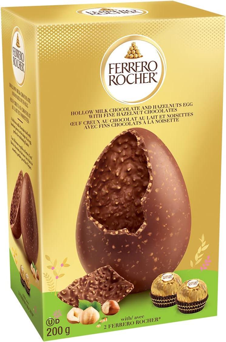 Пасхальний набір шоколадне яйце з 2 цукерками Ferrero Rocher Hollow Hazelnut 200 г (2539232429)