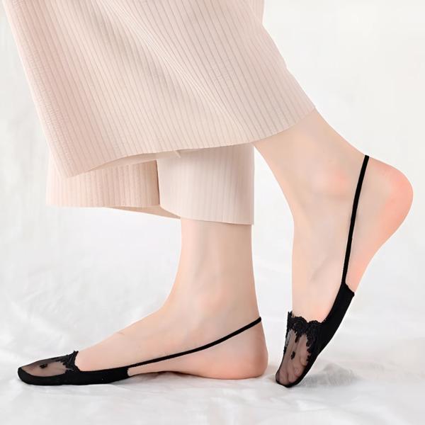 Носки следки женские кружевные 5 пар Черный (L00060-2) - фото 3 Носки следки женские кружевные 5 пар Черный (L00060-2) - фото 3