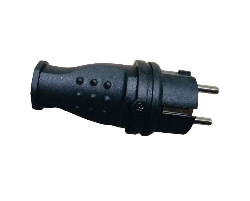 Вилка пряма з/к RUBBER IP44 (5000072)