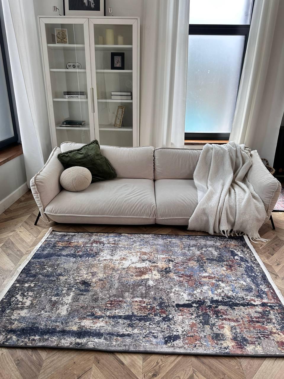 Килим безворсовий з шенілу та бавовни антиковзаючий 200х300 см (282)