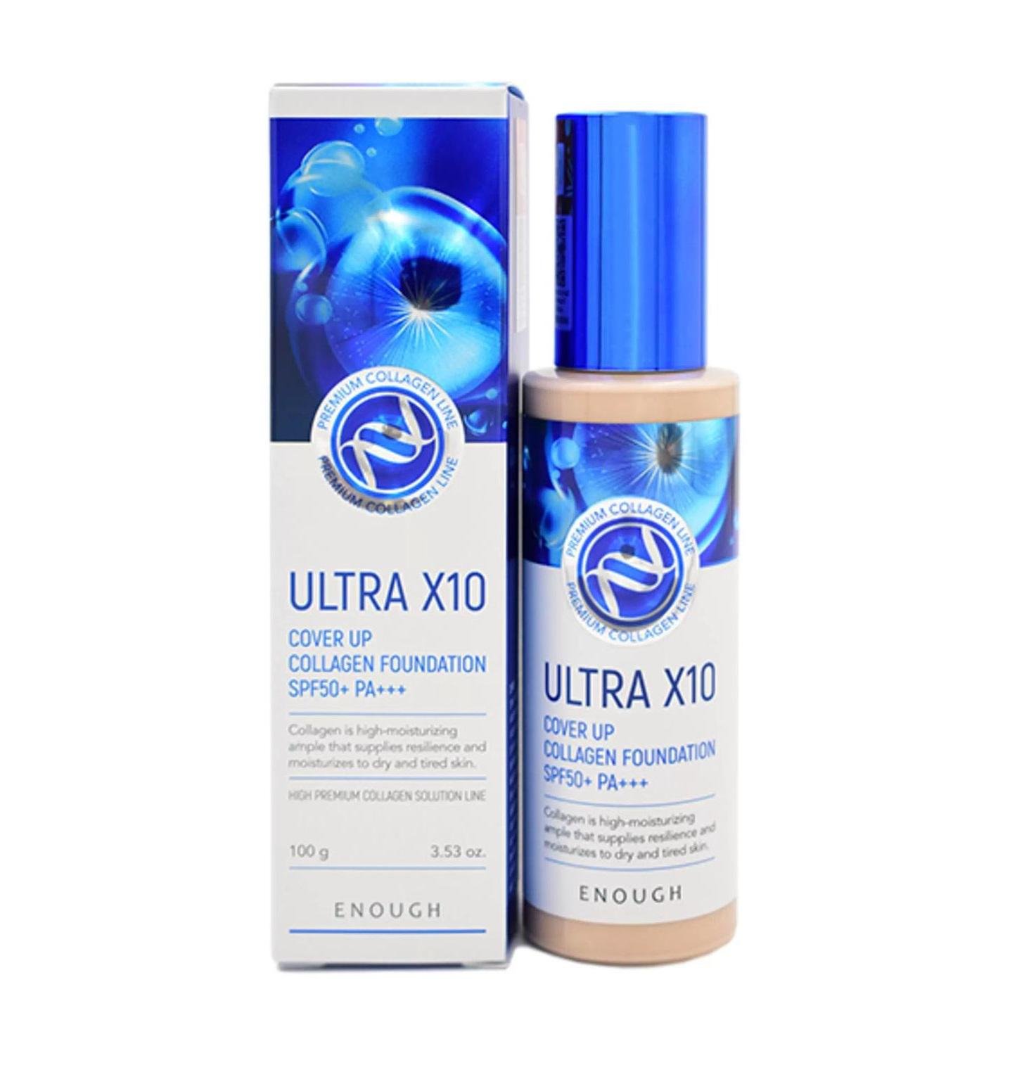 Тональний Крем для обличчя Колаген Ultra X10 Cover Up Collagen Foundation SPF50+ PA+++ №21 100 мл (880960871006) - фото 2