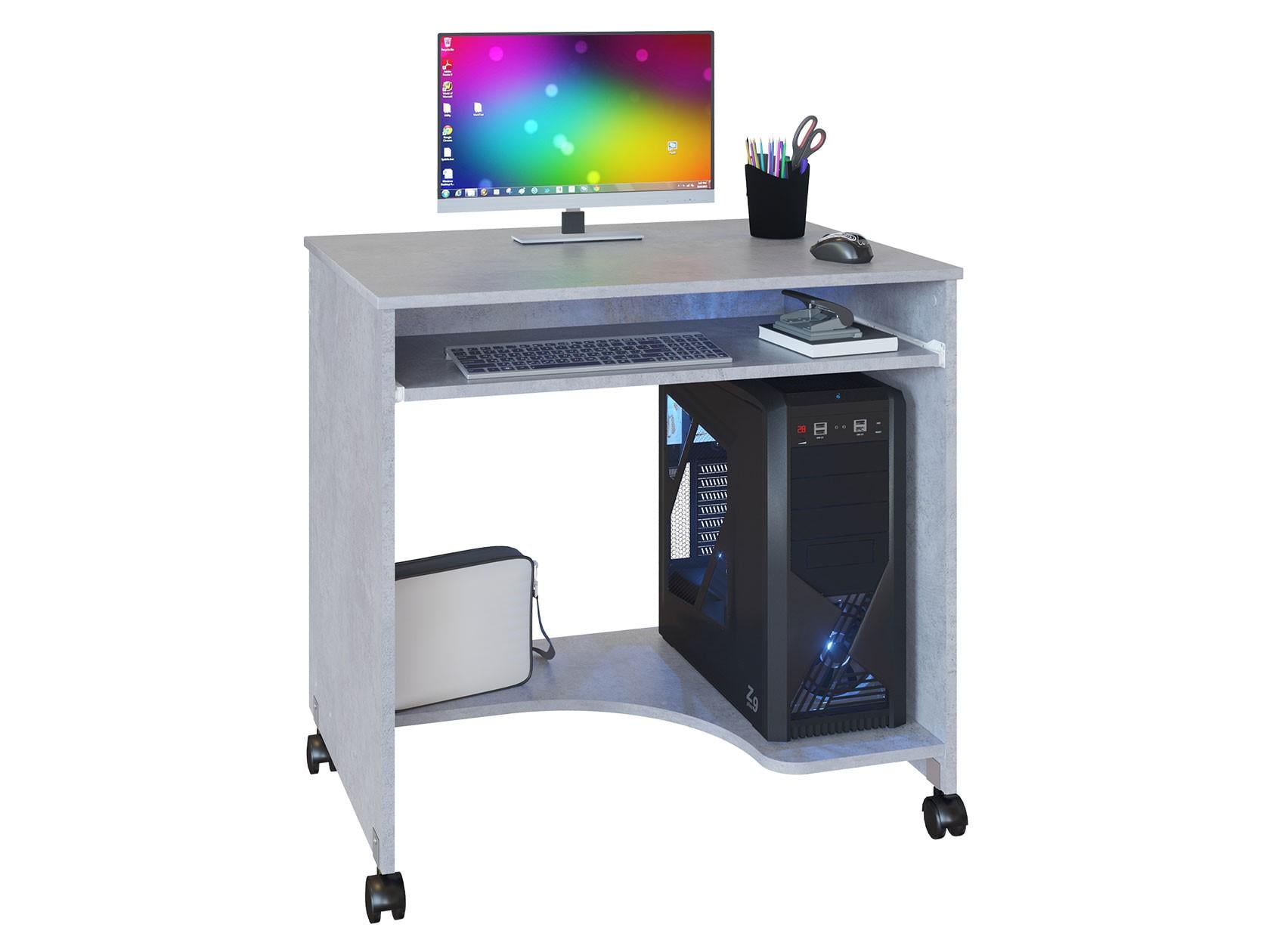 Компьютерный стол CNC XDesk-15 Mebli на колесиках мобильный Белая аляска