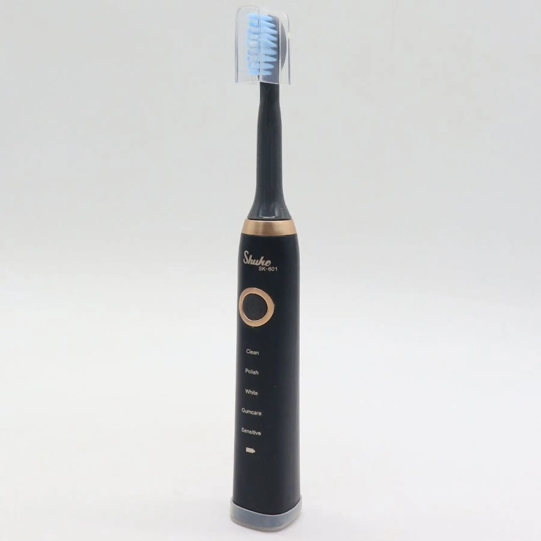 Зубна щітка Shuke SK601 електрична з ультразвуковою технологією з акумулятором та трьома насадками Чорний - фото 2 Зубна щітка Shuke SK601 електрична з ультразвуковою технологією з акумулятором та трьома насадками Чорний - фото 2