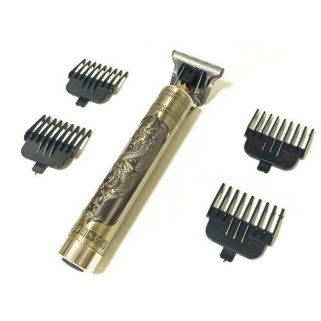Триммер для стрижки волос VINTAGE T9 8081 аккумуляторный Gold (019027)