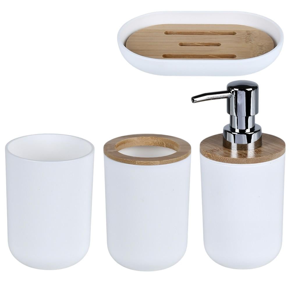 Набор для ванной R100766-W 4 шт. 16х16х11 см Белый (33087995)