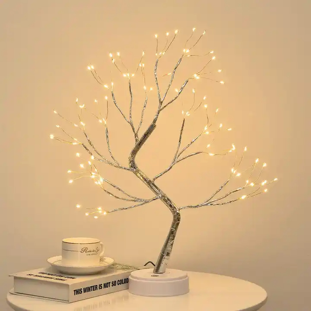Нічник декоративний Tree Decorative Дерево LED від USB або батарейок Золотистий (KS03092025) Нічник декоративний Tree Decorative Дерево LED від USB або батарейок Золотистий (KS03092025)