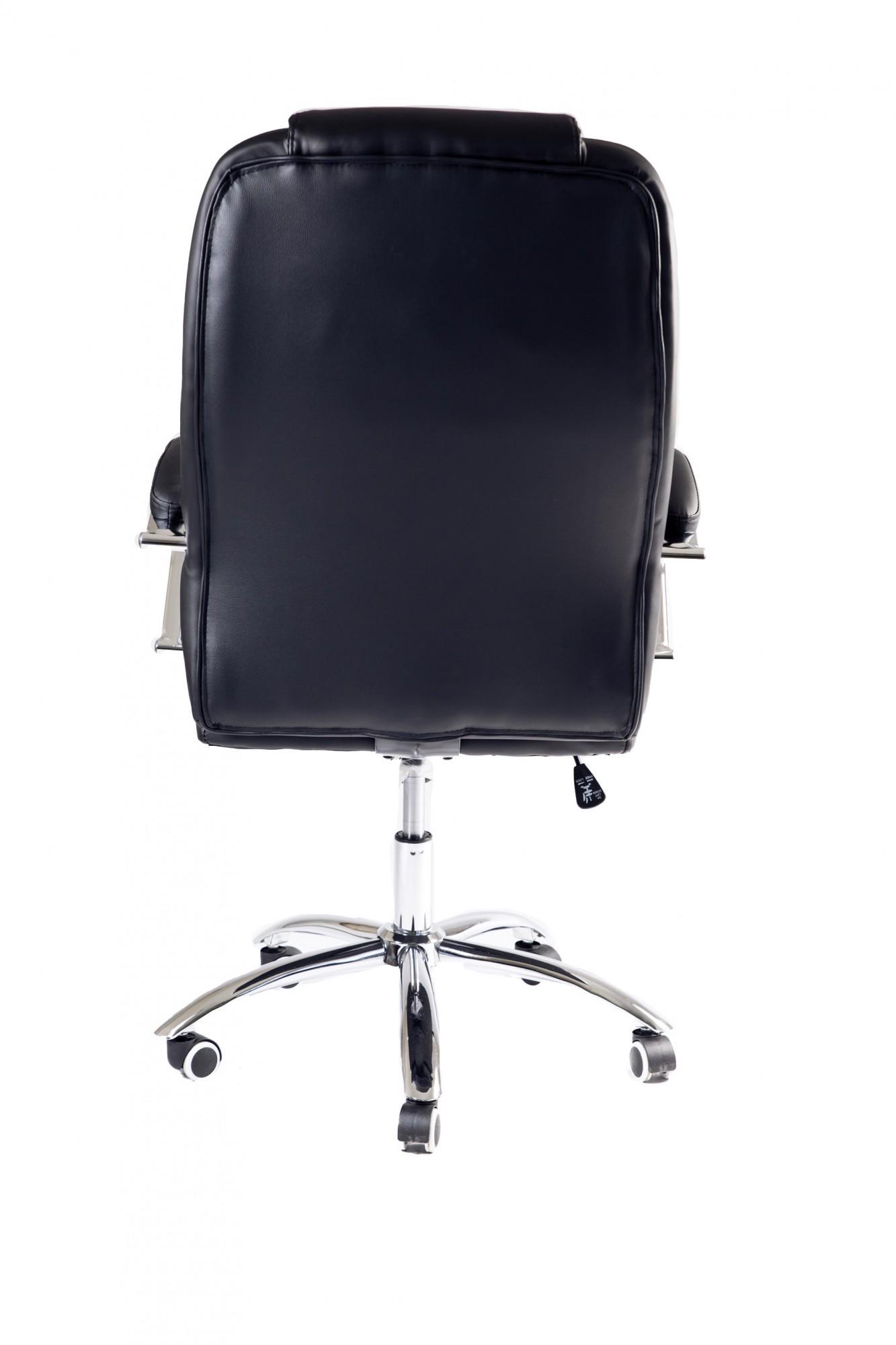 Кресло офисное компьютерное Kali LuxDesign хром Anyfix экокожа Черный - фото 5