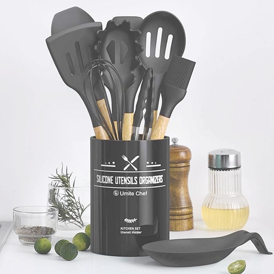 Кухонный набор из 24 пр. Kitchen Art с бамбуковой ручкой Серый - фото 2 Кухонный набор из 24 пр. Kitchen Art с бамбуковой ручкой Серый - фото 2