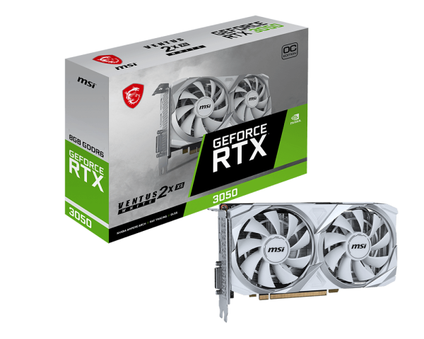 Видеокарта MSI GeForce RTX 3050 VENTUS 2X XS WHITE 8G OC (133655)