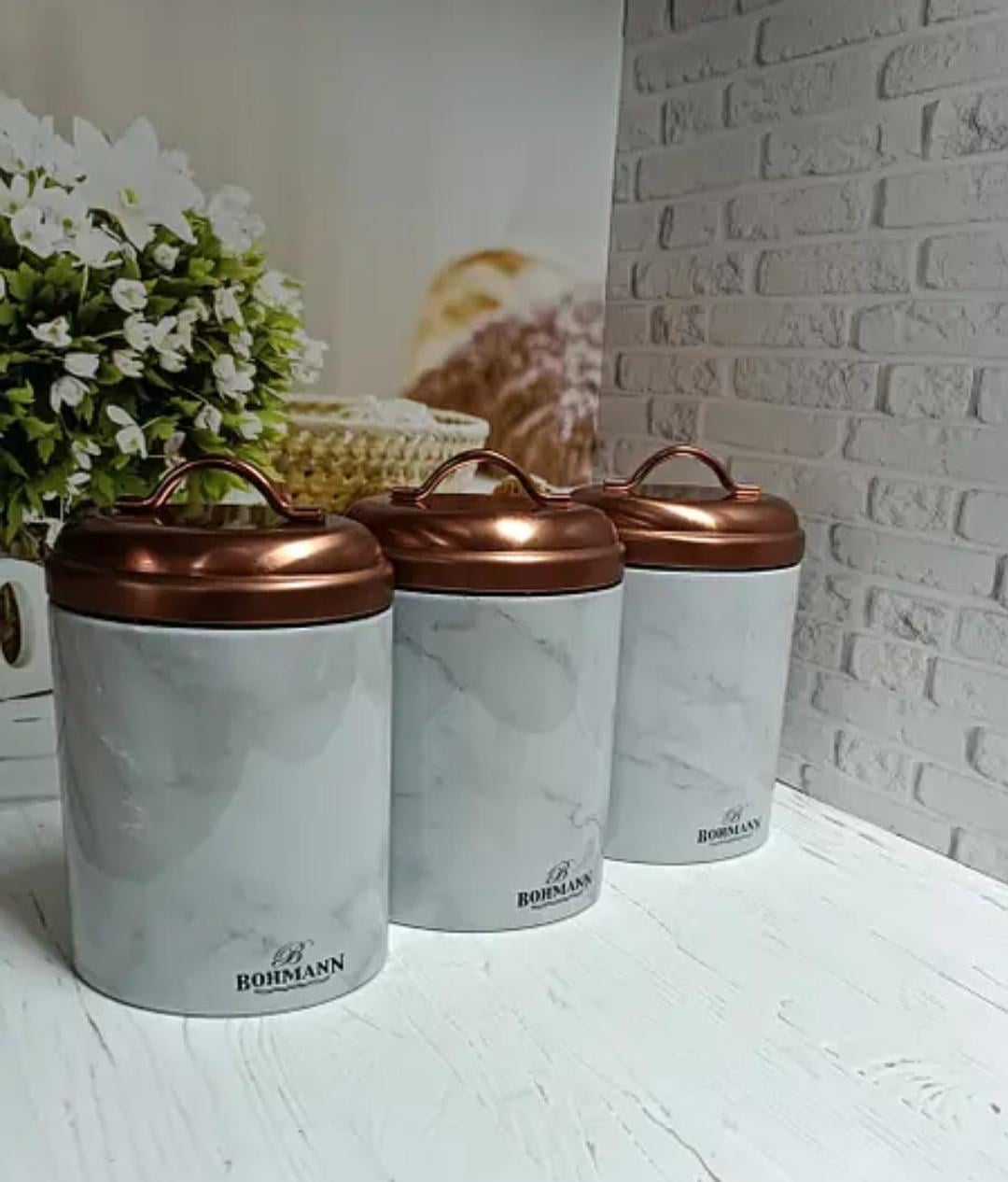 Набор банок для сыпучих продуктов Bohmann 3 предмета (BHG-01-382)