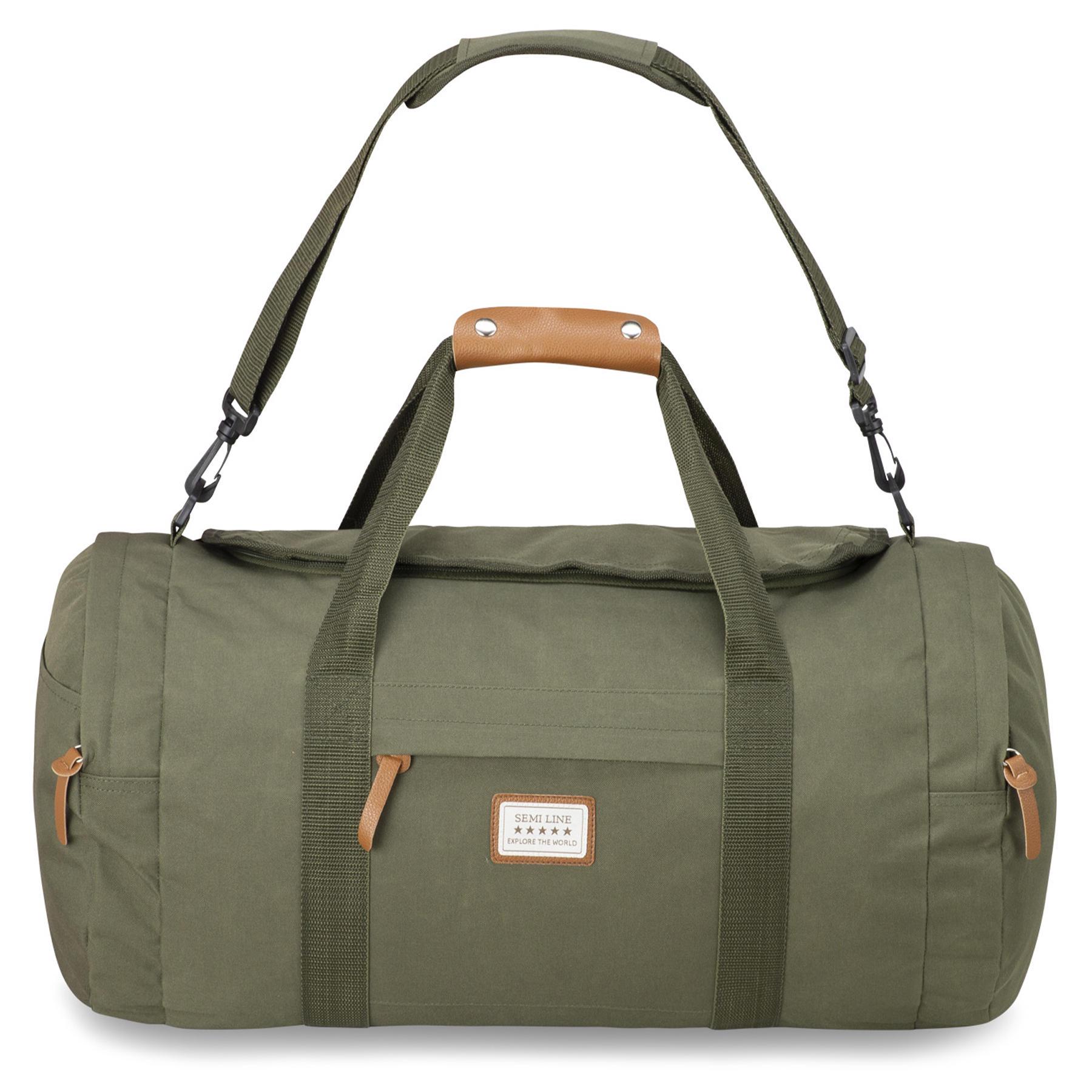 Сумка дорожня SEMI LINE 49 Khaki (A3028-2) - фото 2 Сумка дорожня SEMI LINE 49 Khaki (A3028-2) - фото 2