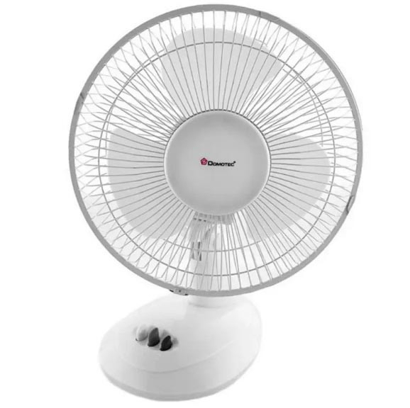 Вентилятор настільний Domotec MS-1624 23 Вт на 2 швидкості з регулюванням кута нахилу та захисною решіткою White (35973454)