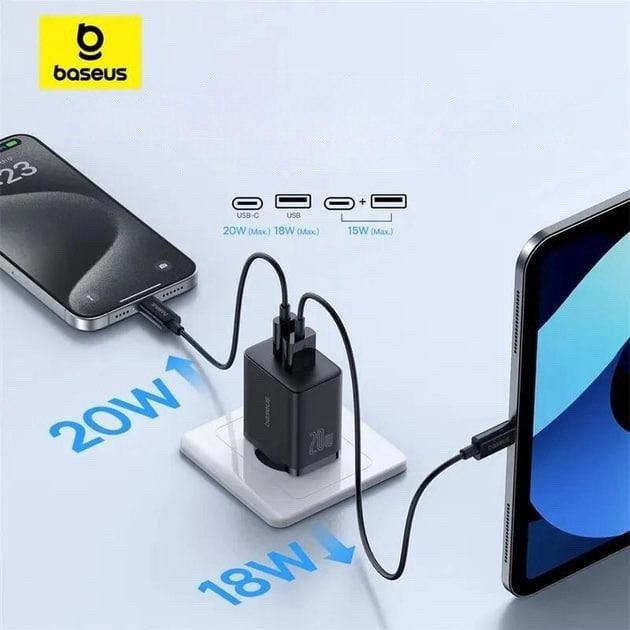 Зарядное устройство BASEUS Cube PD 20W Fast Charging USB-A USB Type-C EU QC4.0 QC3.0 Black - фото 5