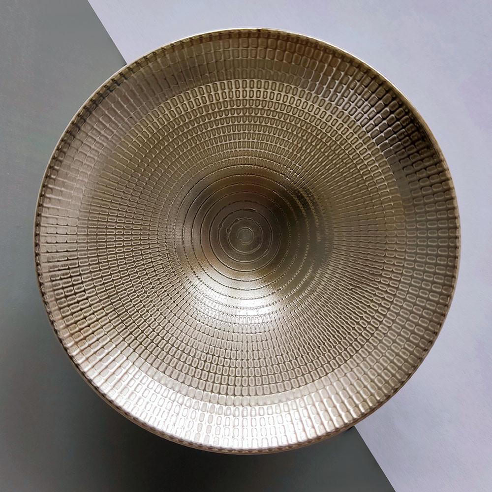 Пиала Минимализм фарфоровая с серебрением 75 мл - фото 1