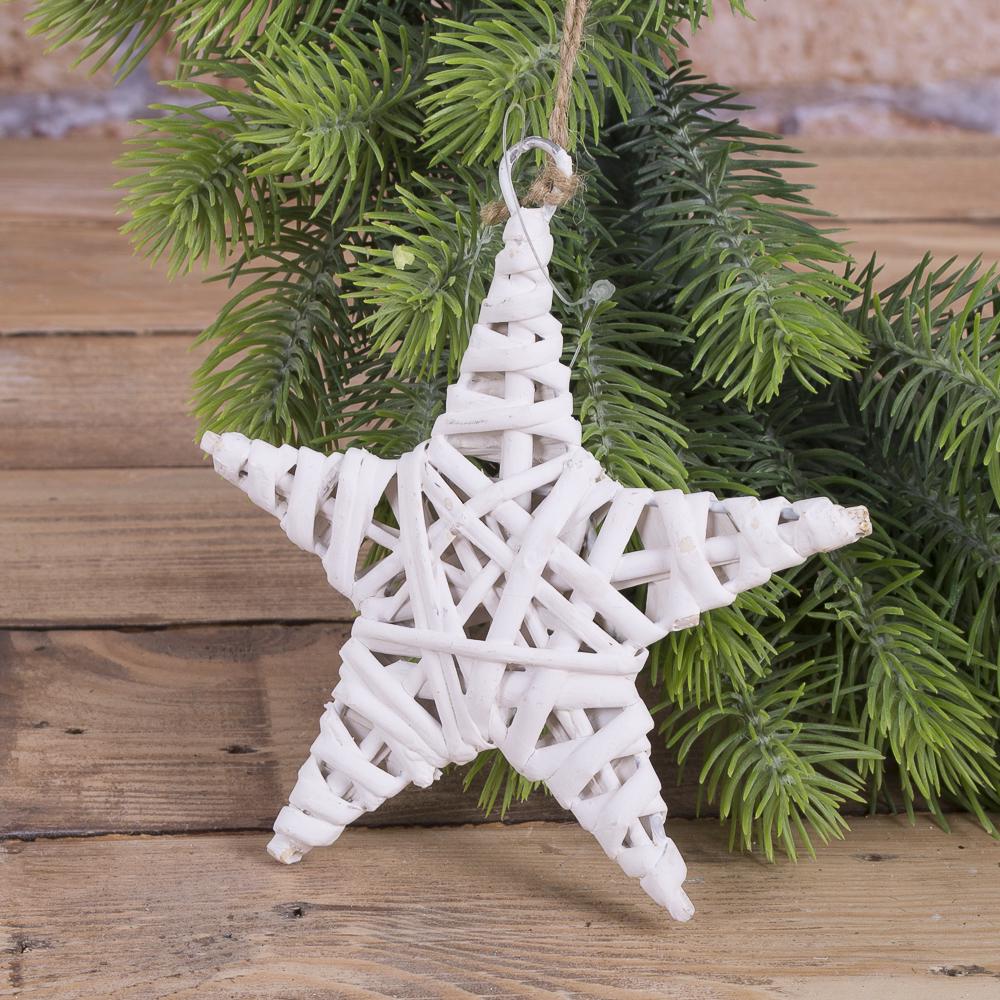 Подвеска новогодняя Звезда из лозы 12 см (1861)