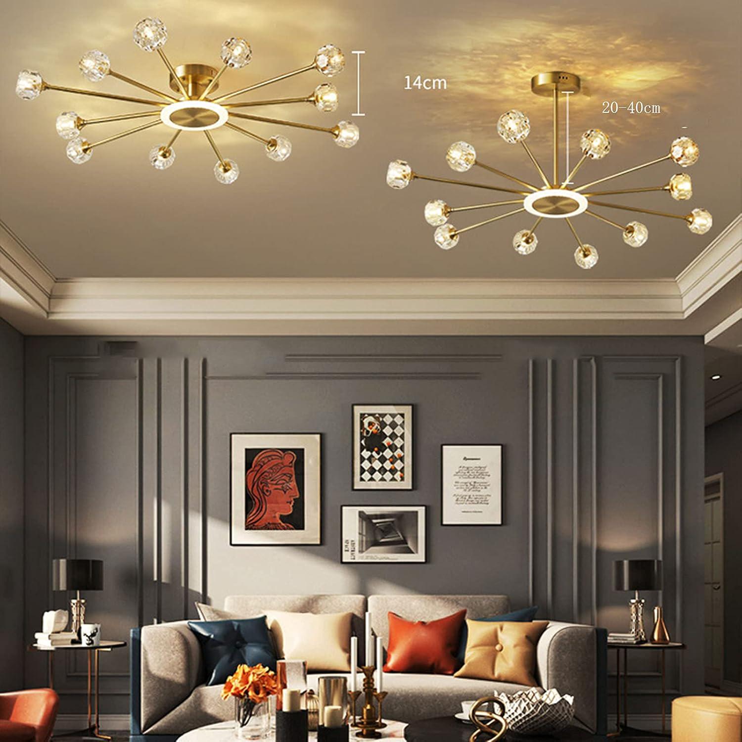 Люстра LED Луч 8810-C на 12+1 плафонов Золотистый - фото 4 Люстра LED Луч 8810-C на 12+1 плафонов Золотистый - фото 4