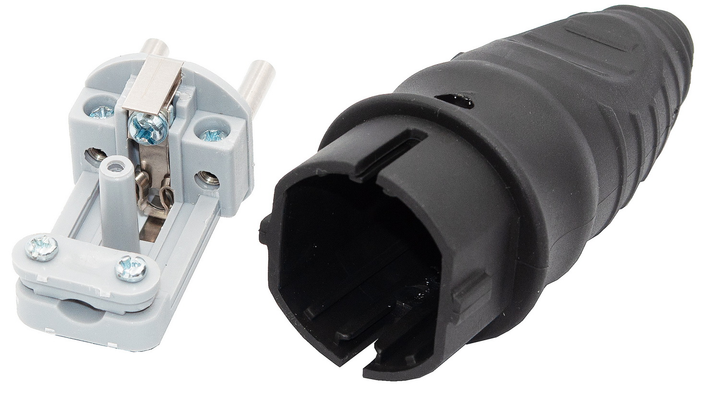 Електровилка каучукова пряма з заземленням Neomax NX2000 - фото 3