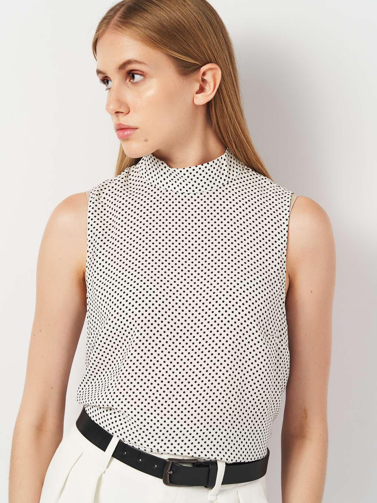 Блуза без рукава р. 38 Бело-черный (4200744ral) - фото 4 Блуза без рукава р. 38 Бело-черный (4200744ral) - фото 4